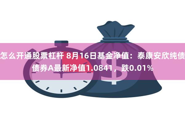 怎么开通股票杠杆 8月16日基金净值：泰康安欣纯债债券A最新净值1.0841，跌0.01%