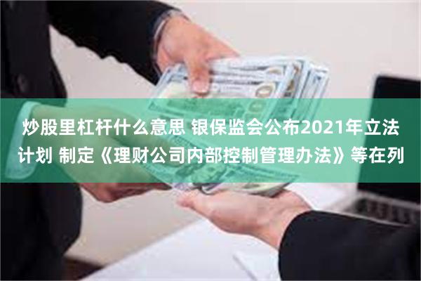 炒股里杠杆什么意思 银保监会公布2021年立法计划 制定《理财公司内部控制管理办法》等在列